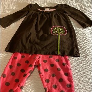 Girls 12 Months Circo Browndress &Cartersleggings